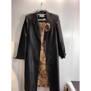 lesuit 2 piece dress set  Black & Brown Size 8